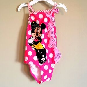 Super cute Disney Minnie Mouse pink polka dot swimsuit